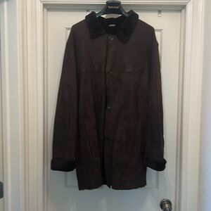 Banana Republic Rich Brown Shearling Coat